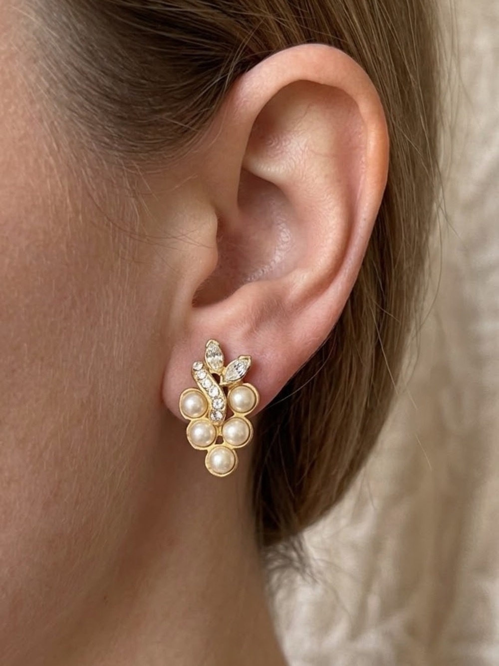 Sculptural Gold Bubble Stud Earrings – Modern Designer Style – Matte Finish